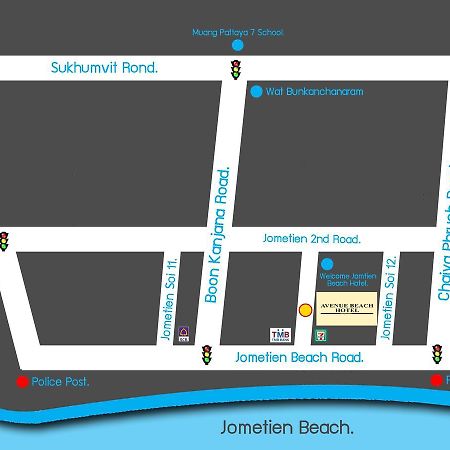 Avenue Beach Hotel Csomtien-part Kültér fotó