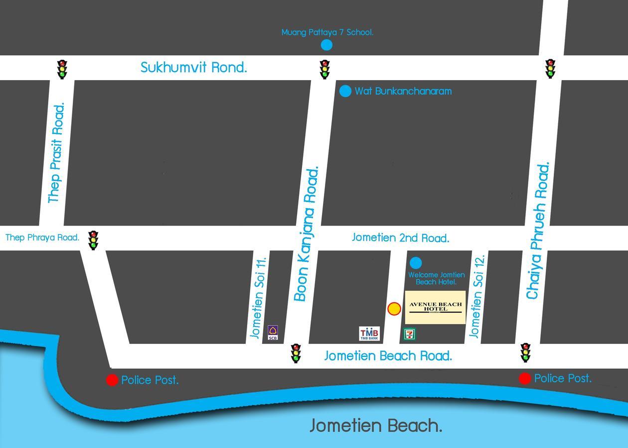 Avenue Beach Hotel Csomtien-part Kültér fotó